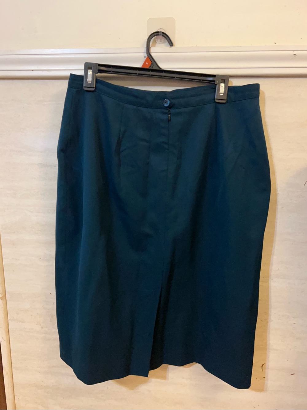 Vintage JH Collectibles Two Piece Skirt Suit, Teal 100% Wool - Picture 6 of 13